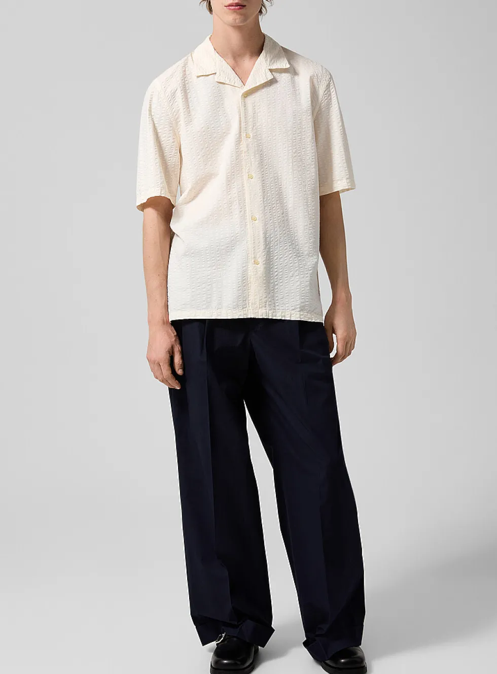 Evans brushed poplin belted pant