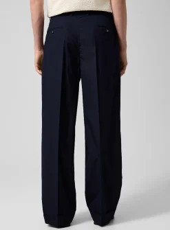 Evans brushed poplin belted pant