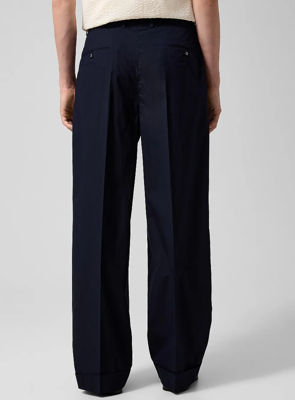 Evans brushed poplin belted pant