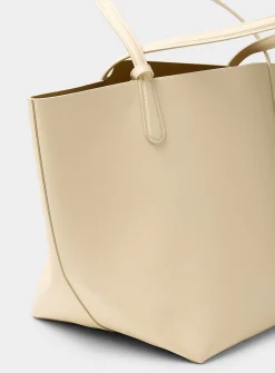 Everyday chocolate grained leather XL tote bag