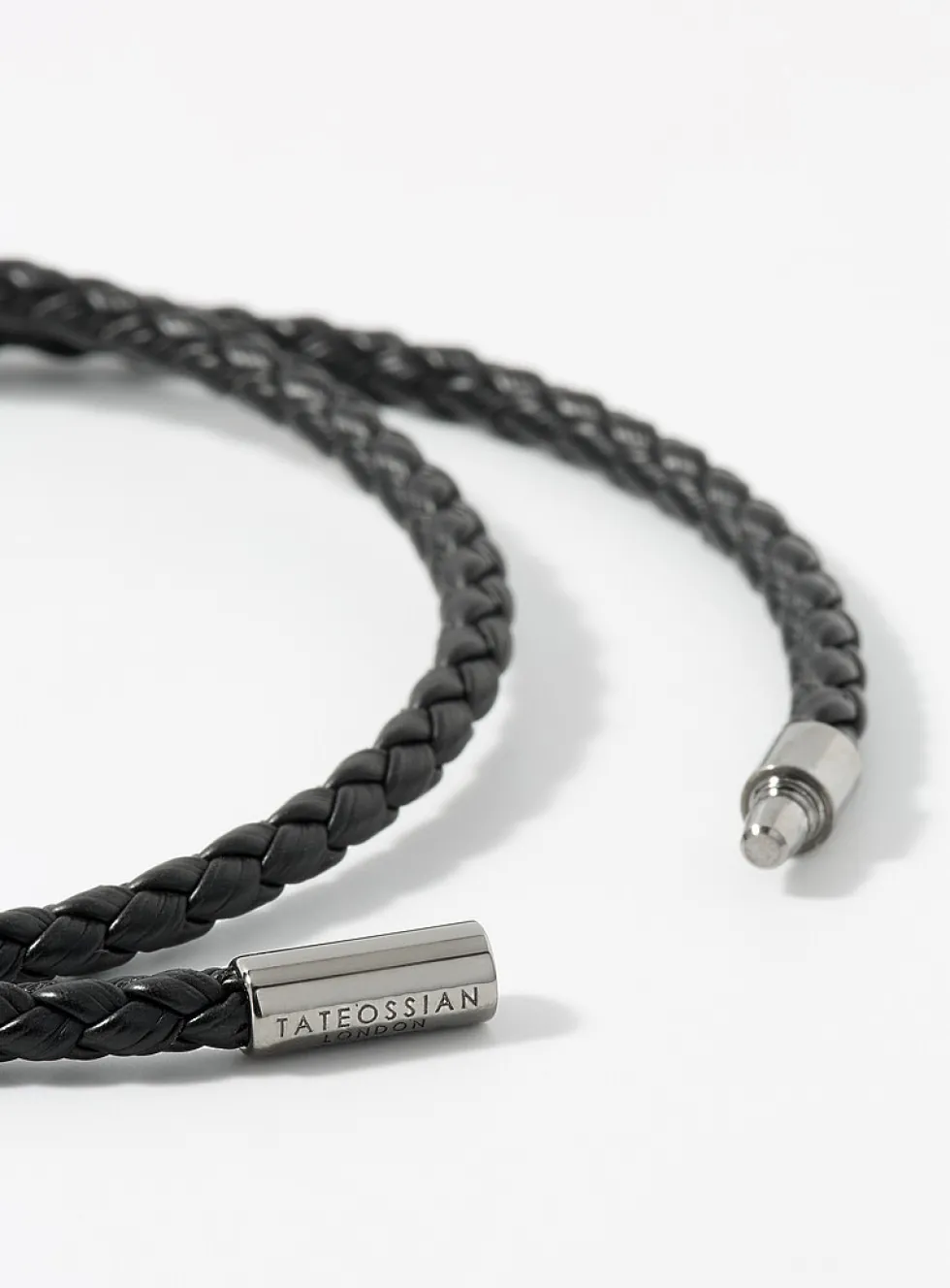 Evil eye braided leather bracelet