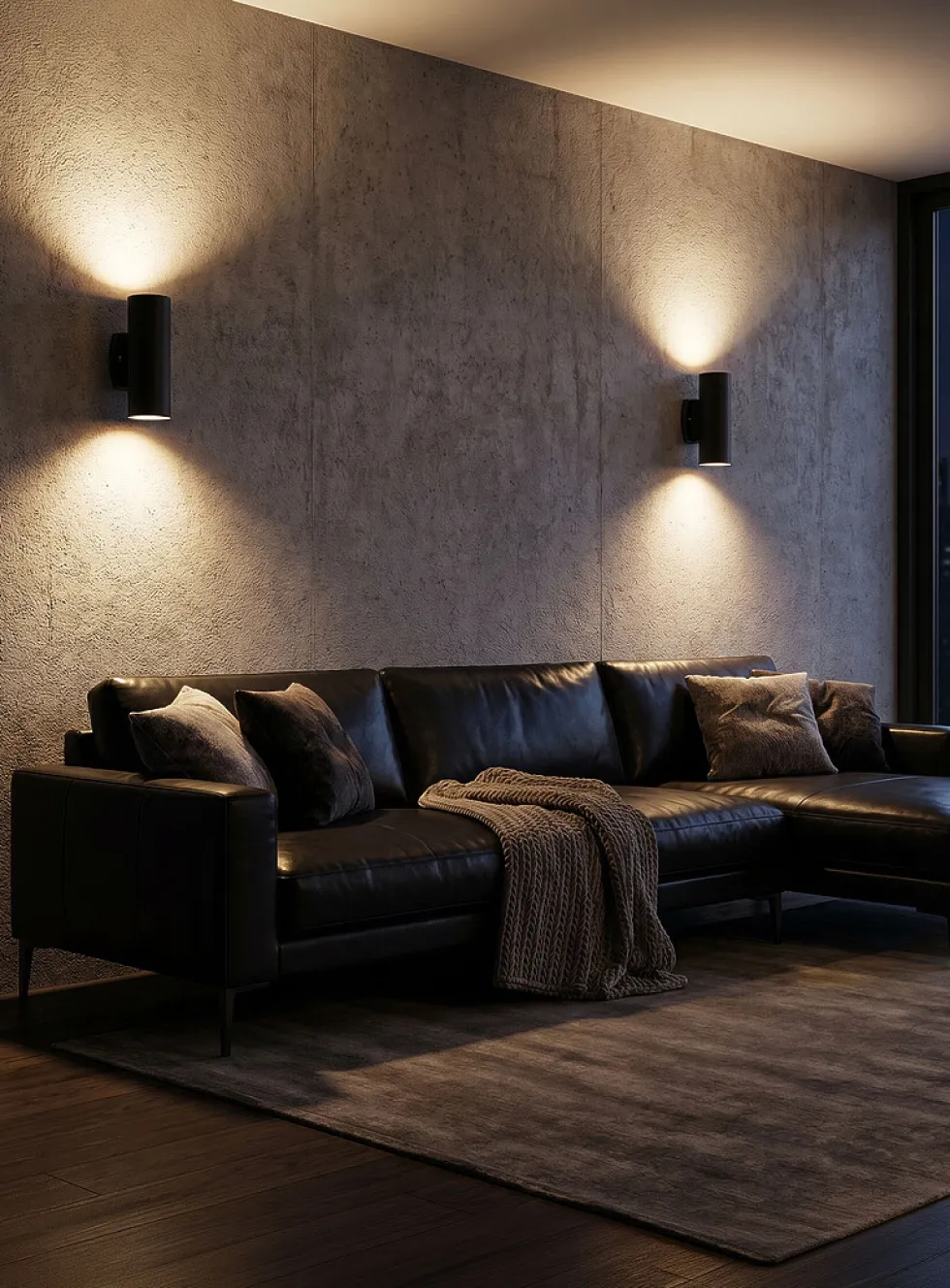 Evolution two-way cylindrical wall sconce
