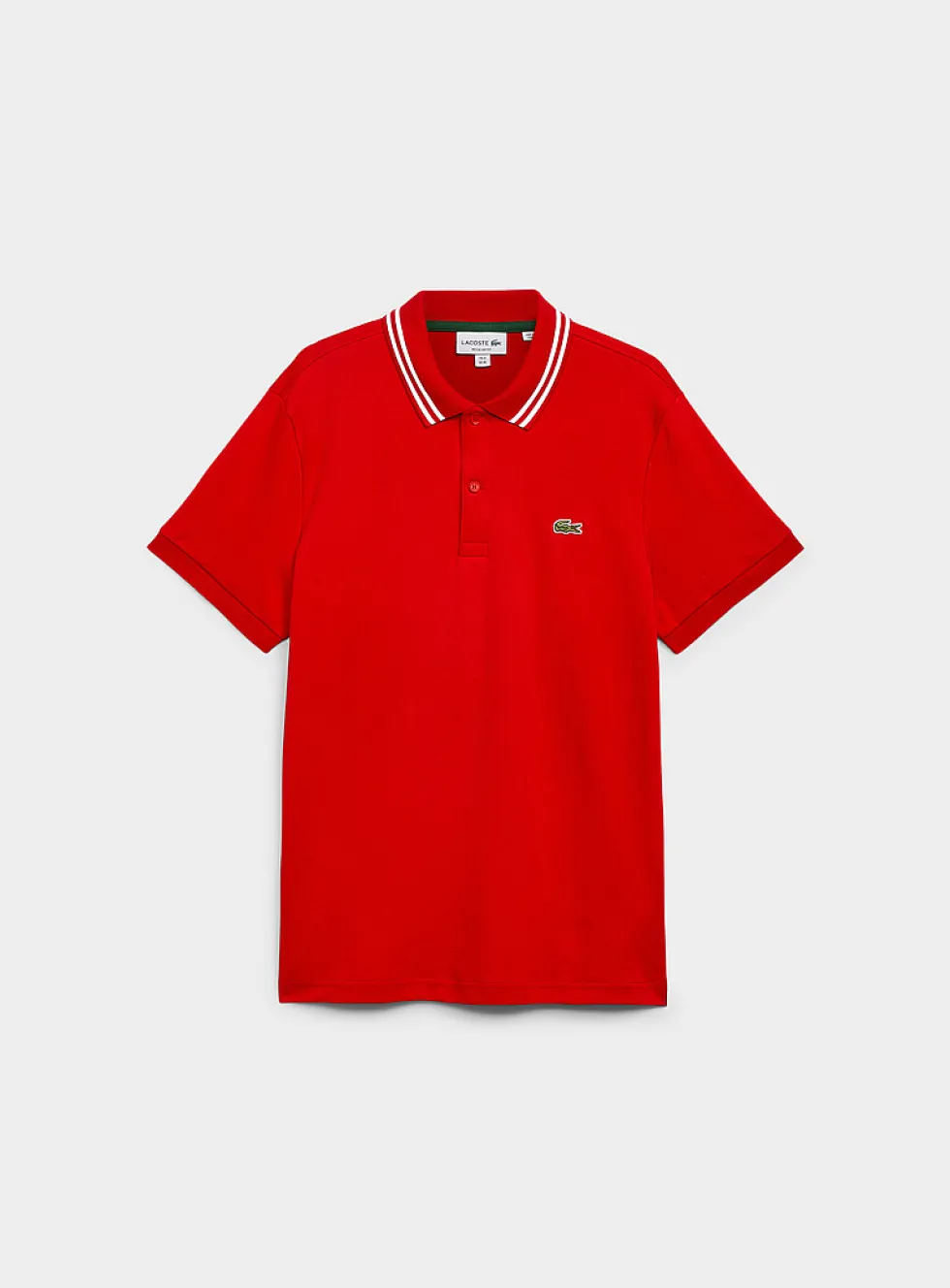 Exclusive striped-collar jersey polo