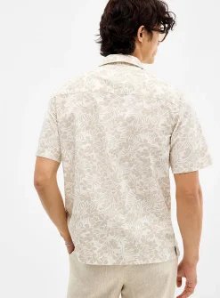 Exotic pattern camp shirt