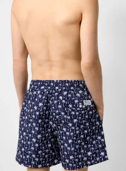 Exotic-print swim trunk