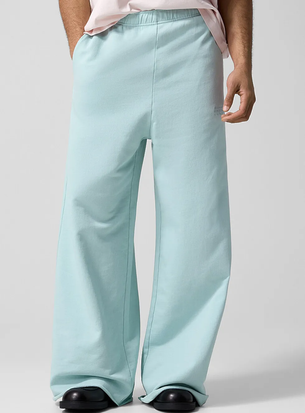 Extra-wide-leg fleece pant