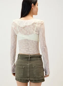 Eyelet-belt cargo micro skort
