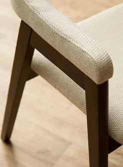 Fabric and wood minimalist chairs