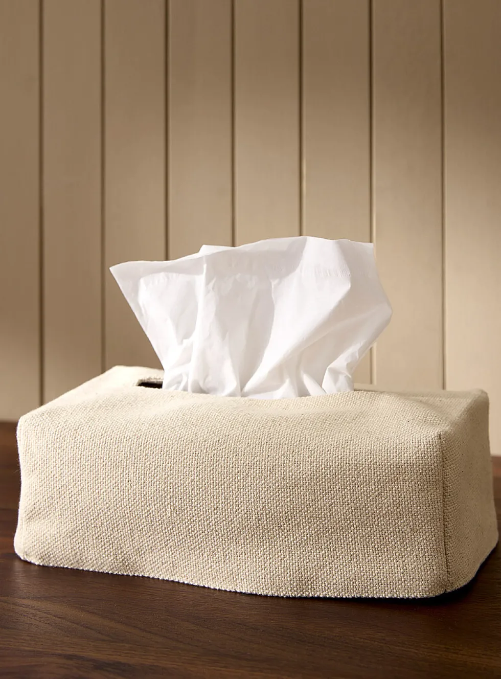 Fabric tissue box cover
