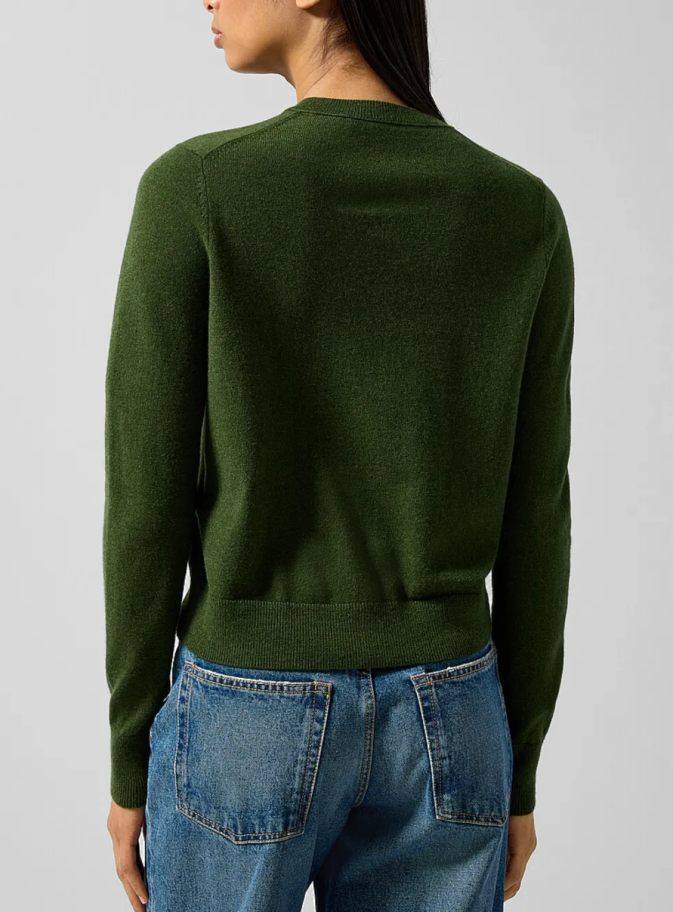 Face patch wool cardigan