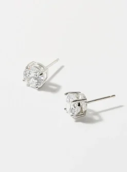 Faceted gemstone earrings