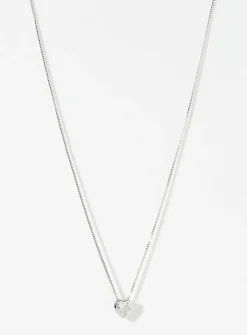 Faceted heart chain