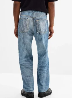 Fade illusion print jean