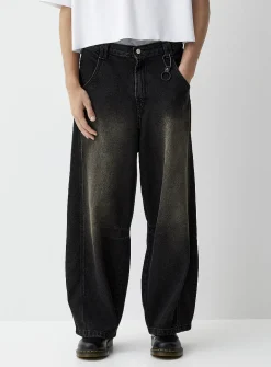 Faded black baggy jean