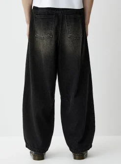 Faded black baggy jean