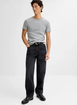 Faded black jean