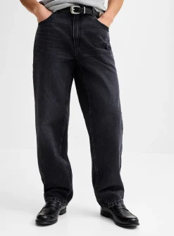 Faded black jean