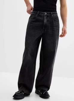 Faded black 5-pocket jean