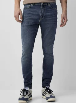 Faded dark-blue jean