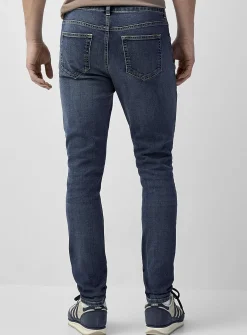 Faded dark-blue jean