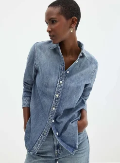 Faded denim shirt