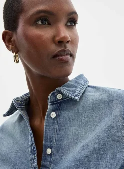 Faded denim shirt