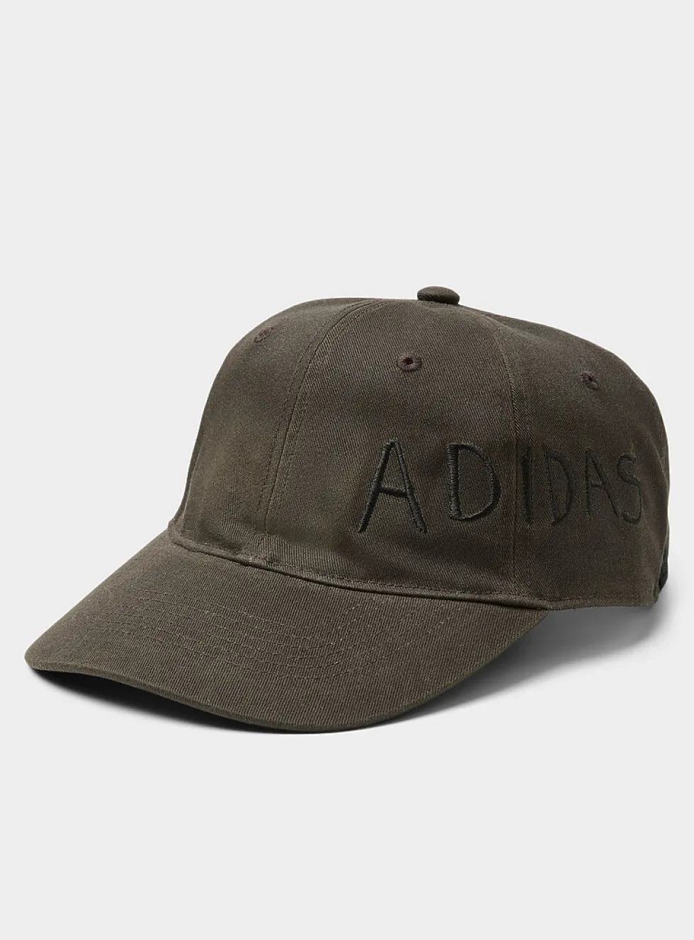 Faded embroidered cotton dad cap