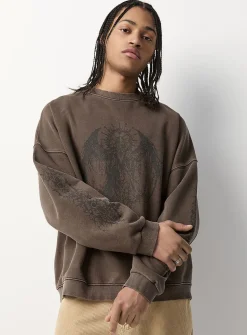 Faded gothic art sweatshirt
