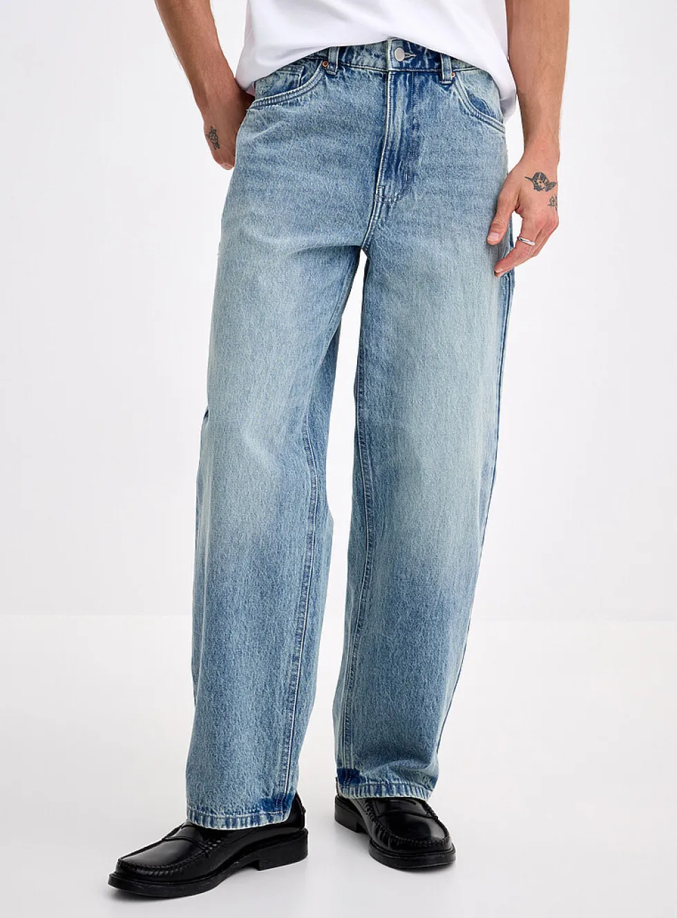 Faded light blue jean