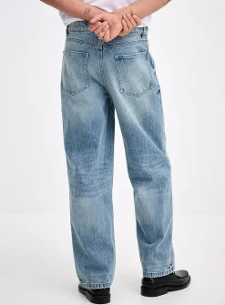 Faded light blue jean