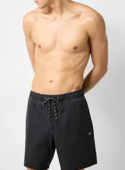 Faded solid swim trunk