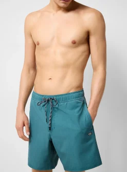 Faded solid swim trunk