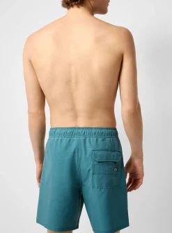 Faded solid swim trunk