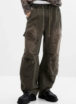 Faded utility cargo pant