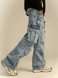 Faded Y2K cargo jean