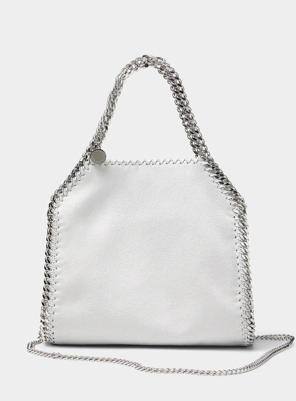 Falabella pearl grey chain handbag