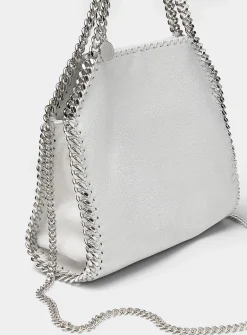 Falabella pearl grey chain handbag