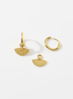Fan earrings