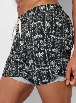 Fan palm swim short