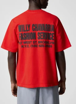 Fashion Service print boxy T-shirt