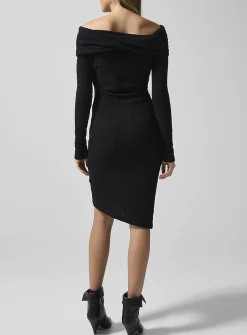 Fatene blouclé jersey draped dress