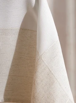 Faux linen-border jacquard tablecloth