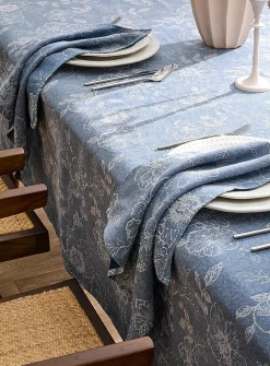 Faux-denim floral napkins
