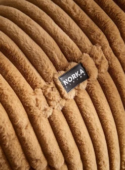 Faux-fur wide stripes chair
