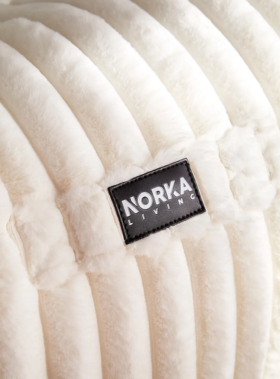 Faux-fur wide stripes chair