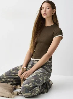 Faux-layered T-shirt