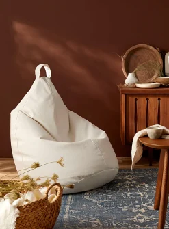 Faux-leather beanbag chair