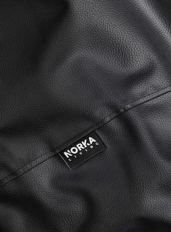 Faux-leather beanbag chair