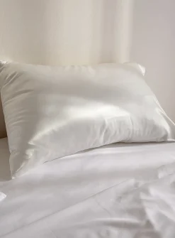 Faux-silk pillowcase