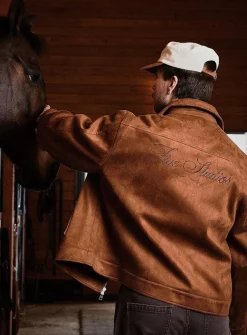 Faux-suede jacket